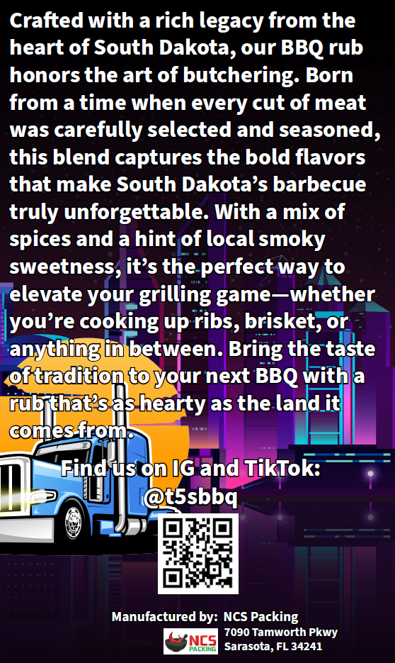 T5sBBQ Night Moves Sweet Heat BBQ Rub 10.5oz - Image 3